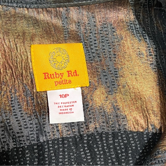 💕Ruby Rd💕 3/4 Sleeve Petite Zip Up Jacket Size 10P - Picture 3 of 7